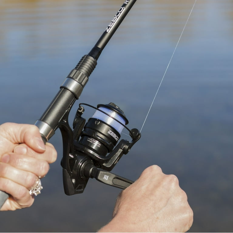 Zebco Roam Spinning Reel and Fishing Rod Combo, 6-Foot 6-Inch 2-Piece  Fiberglass Fishing Pole, Split ComfortGrip Rod Handle, Soft-Touch Handle  Knob, Size 30 Reel, Black 