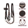 thumbnail image 2 of Y.J TAILS Leather Horse Bridle, Adjustable Western Browband Bridles for Horses with Bits and Detachable Leather Reins (L (Above 1.2 Meters), Black), 2 of 5