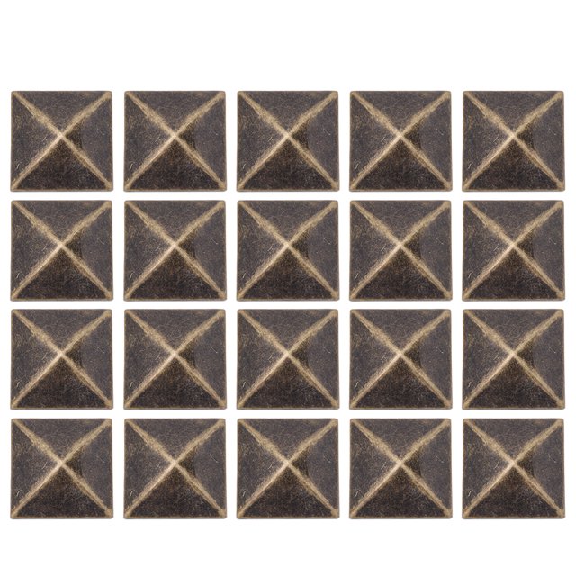 20 piezas remache cuadrado latón bolsas de ropa accesorios de decoración artesanal de cuero 35mm bronce