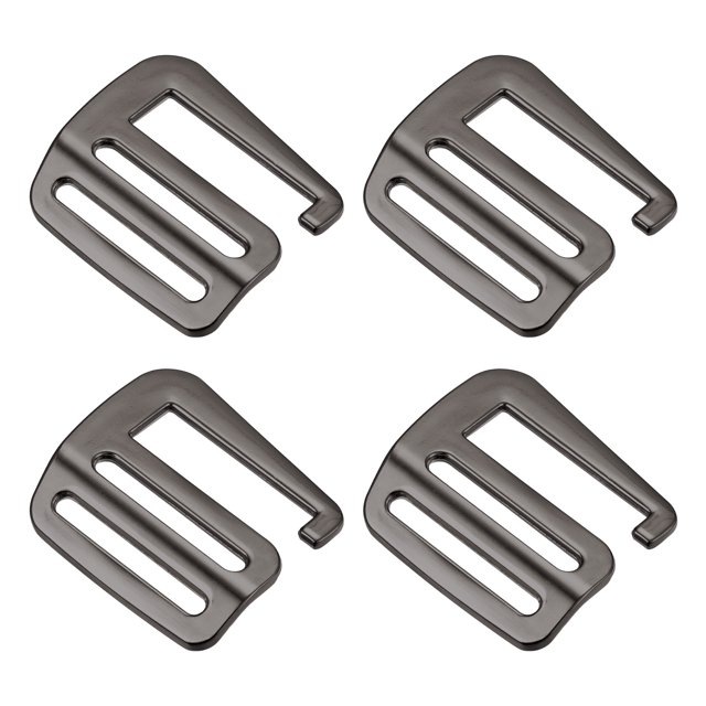 Unique Bargains 1.26' 32mm Webbing Release G Hook Buckle Adjusters for Backpack Strap, 4Pack Dark Grey