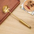 thumbnail image 1 of Stainless Steel Pasta Scoop: Spaghetti Fork and Noodle Ladle - Metal Pasta Tongs for Kitchen (Gold), 1 of 5