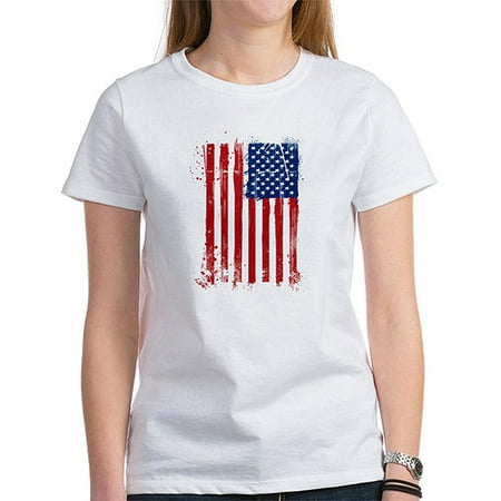 CafePress - Womens American Flag T-Shirt - Walmart.com