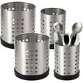thumbnail image 2 of czyyul Kitchen Utensil Holder  Stainless Steel Cooking Utensil Organizer Kitchen Tools Flatware Holder Utensil Drying Cylinder Countertop Silverware Caddy, 2 of 8