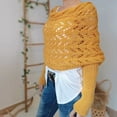 thumbnail image 5 of Multifunctional Scarf with Sleeves for Women, Knitted Sweater Scarf with Sleeves, Shrugs for Women, Scarf with Double Sleeves Crochet Pattern, Fashion Casual Autumn Winter Outdoor Solid Color Scarf, 5 of 9