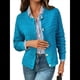 thumbnail image 2 of Cárdigan de Punto para Mujer, Informal, de Larga, con Botones, Abierto, Moderno, para Exteriores Azul Pavo Real S, 2 of 9