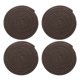 thumbnail image 1 of 4 Pcs Manteles Individuales Redondos Trenzados, 7.9" Manteles Tejidos para Mesa de Cocina para Decoración de Granja (Marrón), 1 of 7