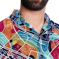 thumbnail image 5 of Atlas Men's Button Down Spread Collar Casual Printed Short Sleeve Summer Beach Unisex Shirts, 5 of 6