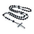 thumbnail image 3 of Collar con rosario cruzado 1x collar de cuentas religiosas para decoración de joyas religiosas, 3 of 4