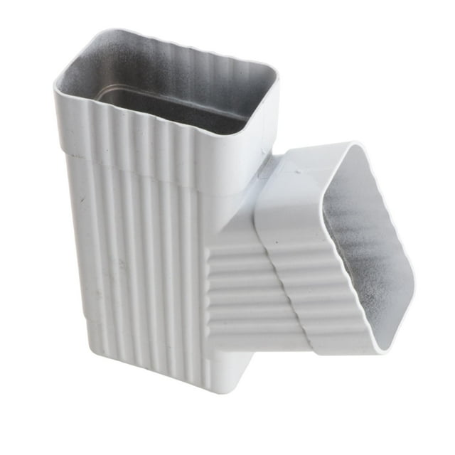 Conector en Y para canaletas de bajada de lluvia de aleación de aluminio Extensiones para canaletas de bajada de lluvia 5x8cm Blanco