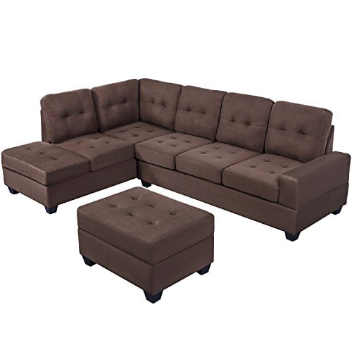 Merax Couch L Shaped Modern Sofa Sets, Merax Sectional Sofa With Chaise And Ottoman
