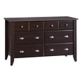 thumbnail image 1 of Pemberly Row Commode à 6 Tiroirs en Bois d'Ingénierie, Fini Jamocha/bois Foncé, 1 of 4