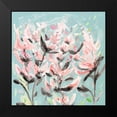 thumbnail image 2 of Coolick, Ann Marie 12x12 Black Modern Framed Museum Art Print Titled - Wild Flowers on Teal, 2 of 5