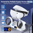 thumbnail image 3 of Controller Charging Station, 5V 2A Charging Stand 2 Magnetic Clasp Detachable LED Indicator VR Headset Stand  for PSVR2, 3 of 7