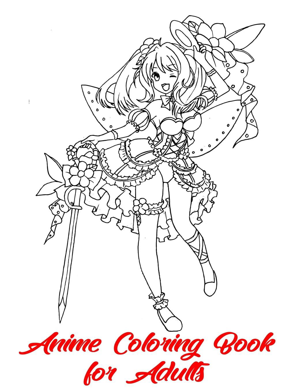 Anime Coloring Book for Adults  Relaxing Coloring Book for Adults ...