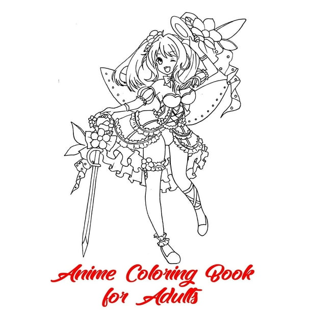Anime Coloring Book for Adults : Relaxing Coloring Book for Adults and
