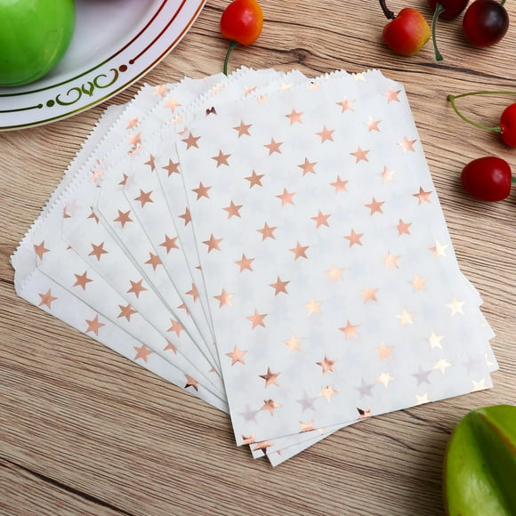 GOOHOCHY 24 Pcs Sacs à Bouquet Porte-Dessert en Papier Doré pour Fête Mariage