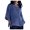 Blue, variant on Frostluinai Women Plus Size Casual Loose Solid Color 3/4 Sleeve Round Neck Tunic Shirt Blouse Top