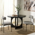 thumbnail image 2 of Safavieh Andrean Modern Metal and Fabric Dining Side Chairs, Gray / Black (Set of 2), 2 of 8