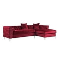 thumbnail image 2 of Chic Home Monet Sectional Sofa, Red, 2 of 8