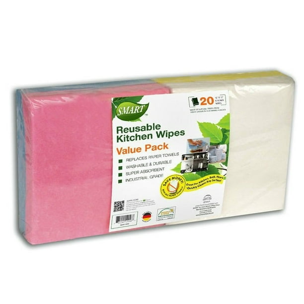 Smart Reusable Kitchen Wipes, 20 Ct
