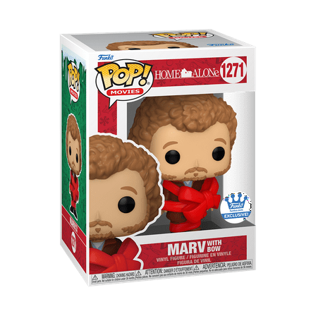 Funko Pop! Home Alone - Marv with Bow Vinyl Figure, 4.3 Inches