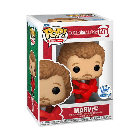 Funko Pop! Home Alone - Marv with Bow Vinyl Figure, 4.3 Inches
