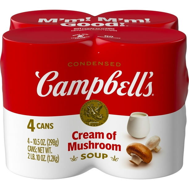 Campbell's Condensed Cream of Mushroom Soup, 10.5 Ounce Can (Pack of 4