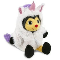 DolliBu Sitting Honeybee Unicorn Plush Stuffed Animal Toy - Super Soft Beecorn Dress Up with Removable Plush Unicorn Outfit, Cute Fantasy Insect Gift - 6 Inches