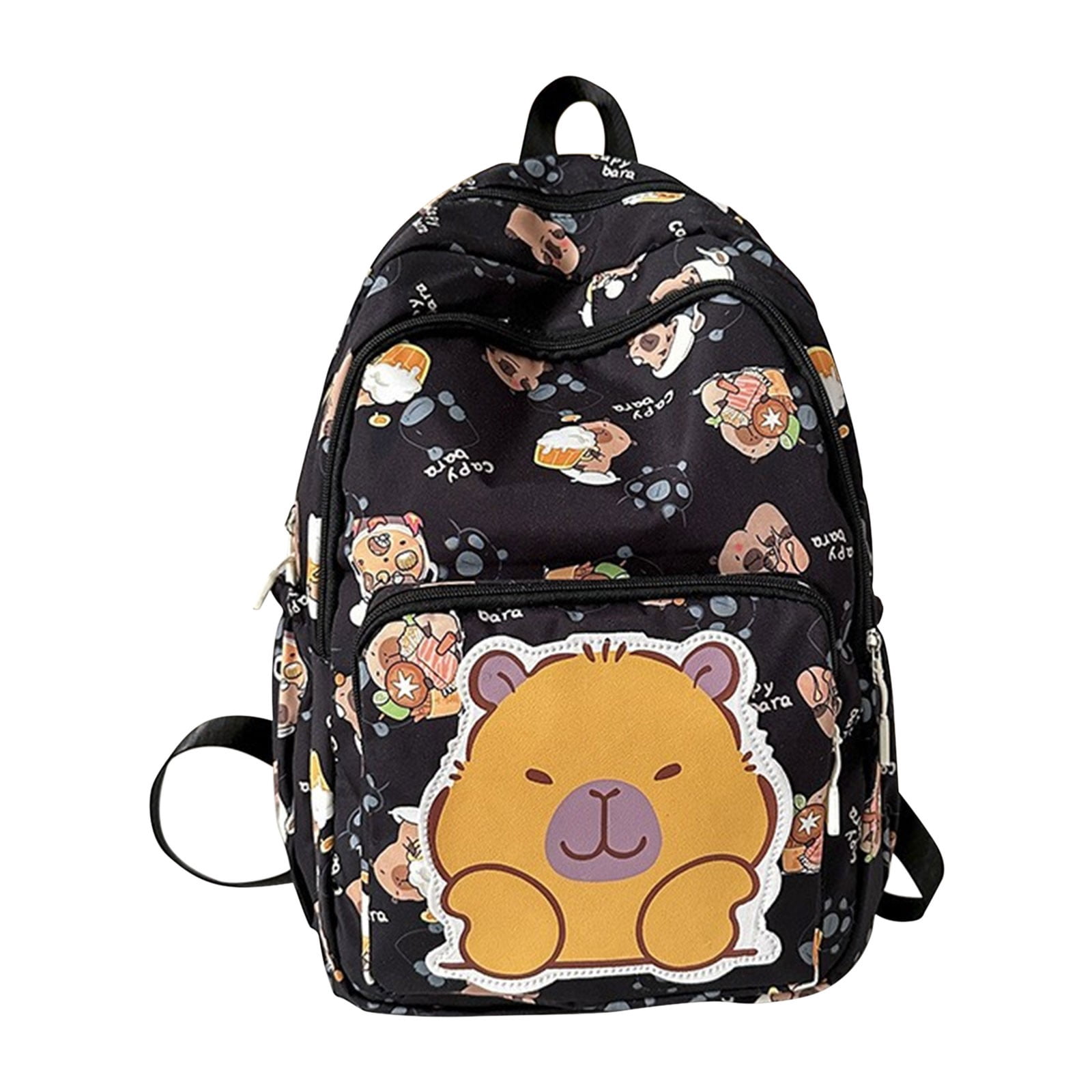 HUASHENG Sac à Dos Capybara Sac en Nylon Sac Kapibara Mignon Sac de Jour Capy