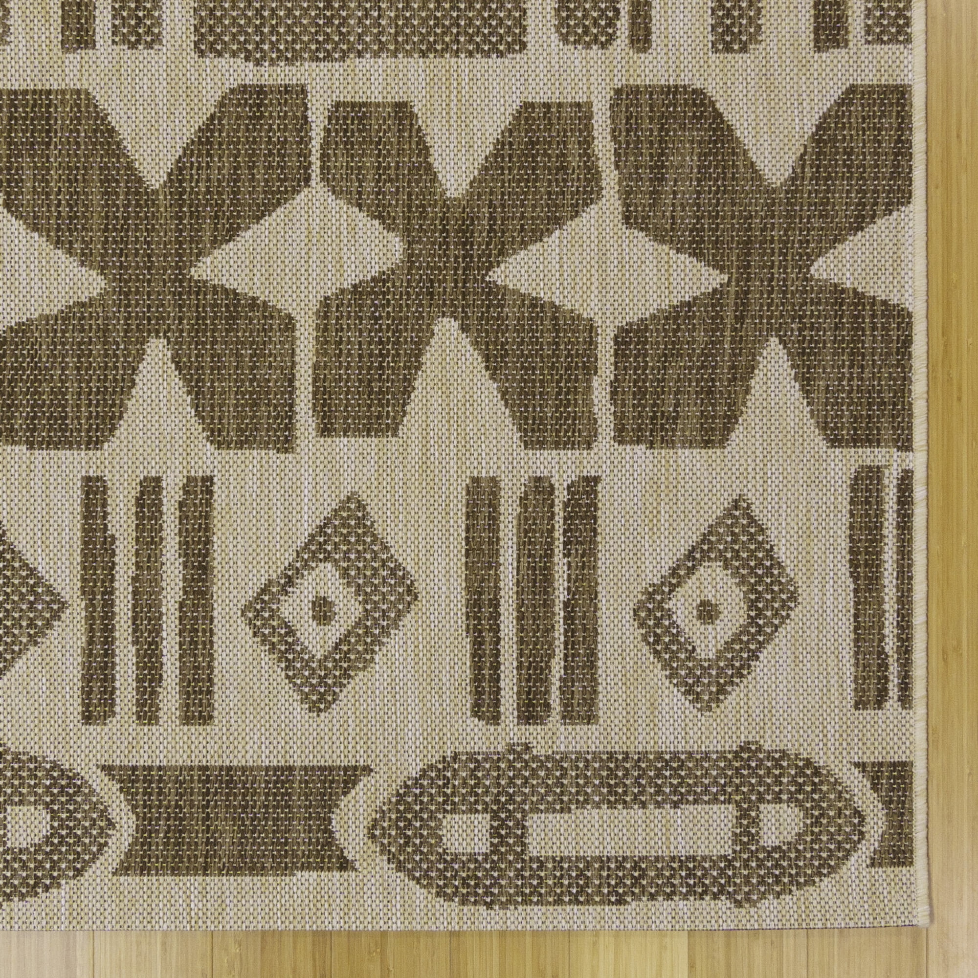 Reyn Spooner Tradewinds Huli Indoor/ Outdoor Polypropylene Havana Flat Weave Area Rug, 6x9