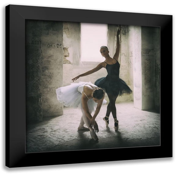 Schleicher-Schwarz, Roswitha 12x12 Black Modern Framed Museum Art Print Titled - the subtle bow