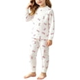 thumbnail image 7 of FSYBOA Girls Cotton Outfit Set, Crew Neck Casual Comfortable 2 Piece Tops and Pants Pink Size 18-24Months, 7 of 7