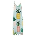 thumbnail image 4 of Lunarable Pineapple Design Sleeveless Dress Woman Fashion Long Dresses Women's Summer Suit Dress 2025, 4 of 7
