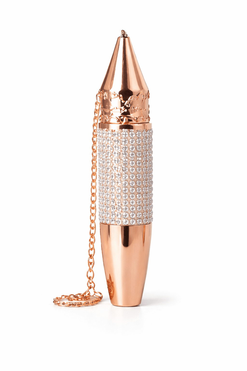 Girley Bell’s Volumizing Black Mascara, Long-Lasting Lash Defining Makeup, Rose Gold Rhinestone Tube