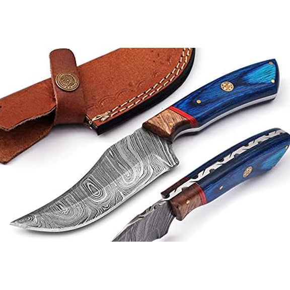 Handmade Damascus Steel Hunting Knife for Skinning Camping Outdoor- Fixed Blade Hunting Knife With Sheath Belt Loop$$Other