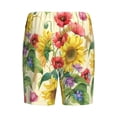 thumbnail image 2 of Haiem Sunflower Cornflower Poppy Men's Pajama Short with Soft Woven Cotton Elastic Waistband Sleep Short-3X-Large, 2 of 9
