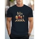 thumbnail image 2 of Men's Casual Beer Graphic T-Shirt - Breathable Polyester, Short Sleeve, Crew Neck, All-Season Wear, Machine Washable, Dark Blue with Fun Beer Mug Design, 2 of 6