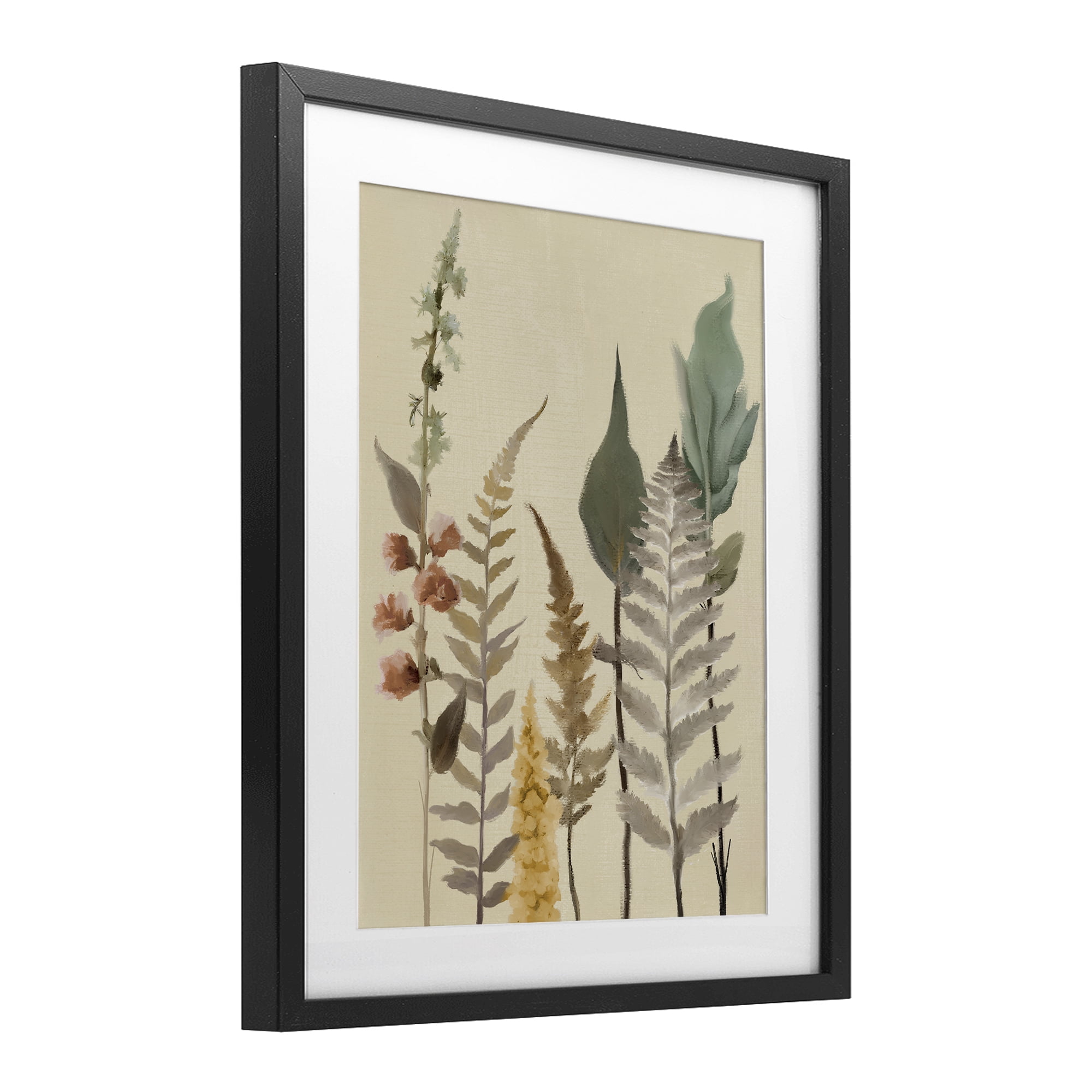 Stupell Industries Fall Botanicals Forest Ferns Black Framed Print Under Glass, design by Elizabeth Medley
