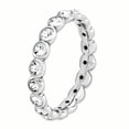thumbnail image 3 of Sterling Silver Stackable Expressions April Swarovski Ring Size 8, 3 of 3