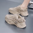 thumbnail image 3 of Zapatillas gruesas con cordones zapatos antideslizantes para mujer aumento de altura para primavera y otoño, 3 of 9