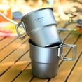 thumbnail image 6 of Arkzeo 300ML Titanium Coffee Cup with Lid Stackable Mug for Outdoor Camping Backpacking with lid, 6 of 7