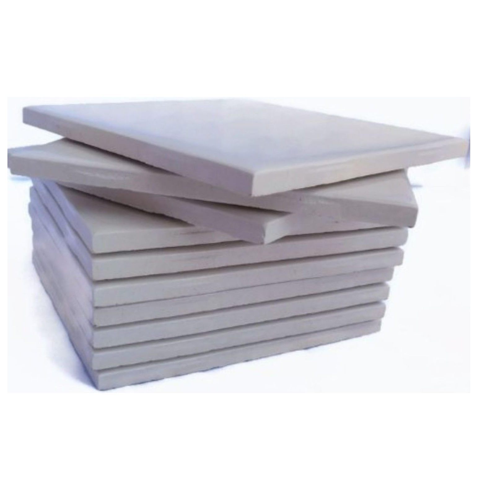 Glossy White Glazed Ceramic 6" x 6" x 1/4" Tiles Pack of 10 Plus Full Color s "How To Paint Tiles" and "How To Install Bathroom Tiles"