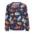 thumbnail image 7 of Sweatshirt For Womens Crewneck Fire Engine Car Truck Hoodies Teen Girls Cute, 7 of 7