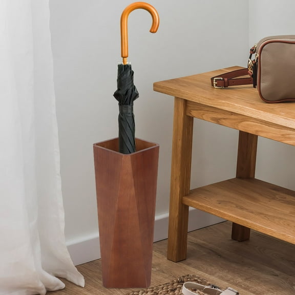 HOMEMAXS Large-Capacity Wooden Umbrella Stand Holder Stylish Umbrella Storage Rack Umbrella Storage Stand Wood Umbrella Holder Indoor Umbrella Rack