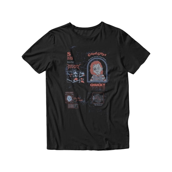 Chucky Child's Play Good Guy Graphic Short Sleeve T-Shirt for Men (Black, S-XXL)
