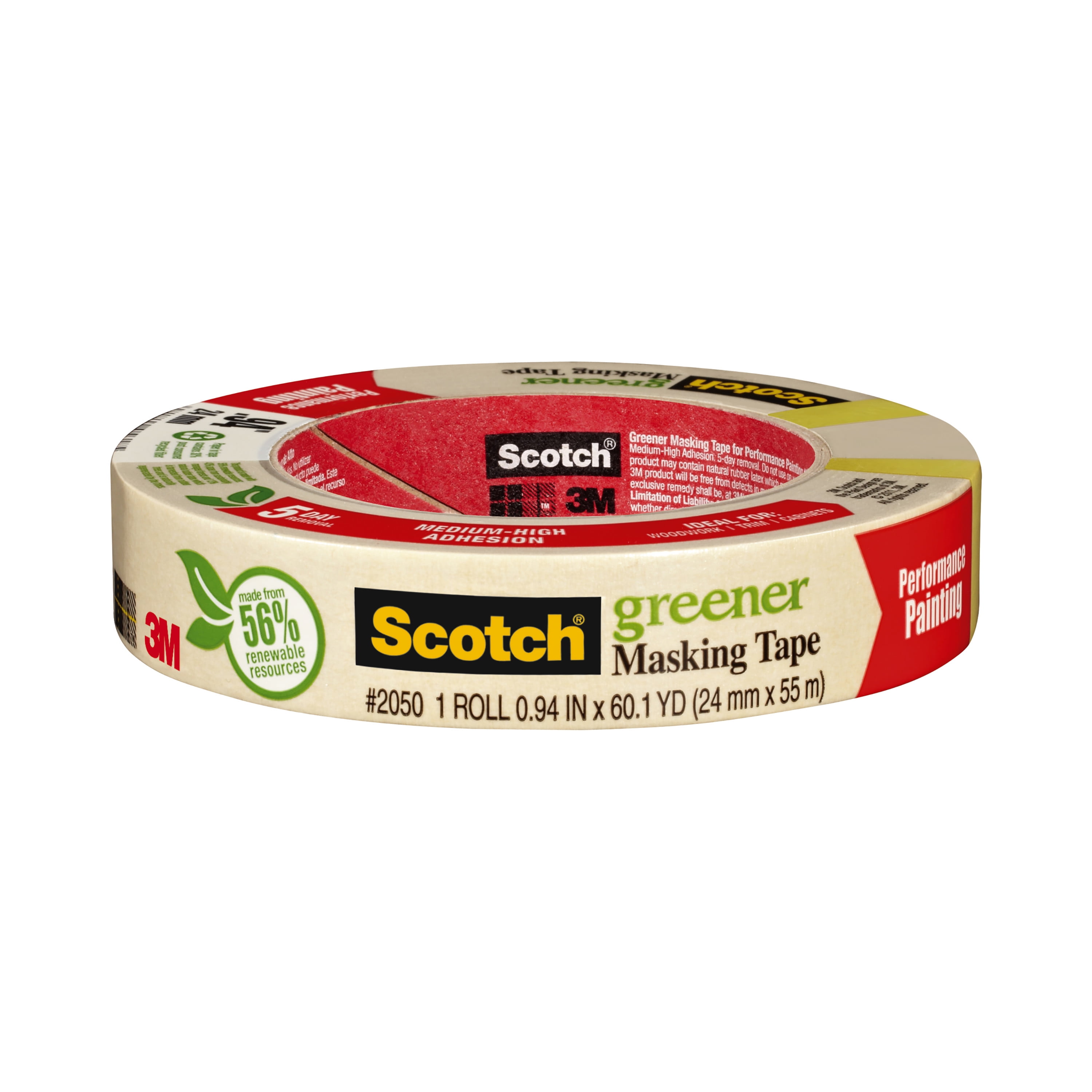 3M 2050 Painters Masking Tape, 1" x 60 yds.
