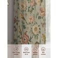 thumbnail image 6 of Vintage Spring Floral Sheer Curtains 84 Inch Length 2 Panels Set Window Treatments, Farmhouse Flowers Green Vintage Rod Pocket Semi Curtains for Living Room/Bedroom/Kitchen Décor, 104"W x 84"L, 6 of 7