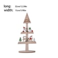 thumbnail image 3 of Yuarrent Decoración de árbol de Navidad de con soporte de dibujos animados de Papá Noel, muñeco de nieve, alce, decoración de mesa, adornos, Kits de decoración para fiestas Papá Noel Yuarrent HA069453-01, 3 of 6