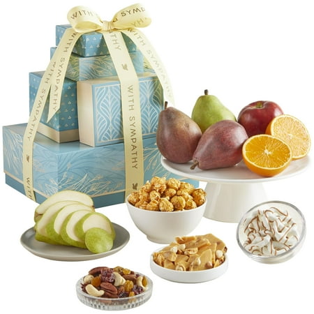 GreatFoods Sympathy Support & Love Fresh Fruit & Treats Tower condolence gift gourmet food gift sympathy gift GreatFoods Sympathy Support & Love Fresh Fruit & Treats Tower condolence gift gourmet food gift sympathy gift