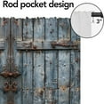 thumbnail image 3 of Rustic Barn Door Printed Window Treatment Curtains Vintage Farmhouse Wooden Plank Cabin Western Country Noise Reducing and Heat Blocking Drapes for Kids Bedroom 42x63 Inch, 3 of 6